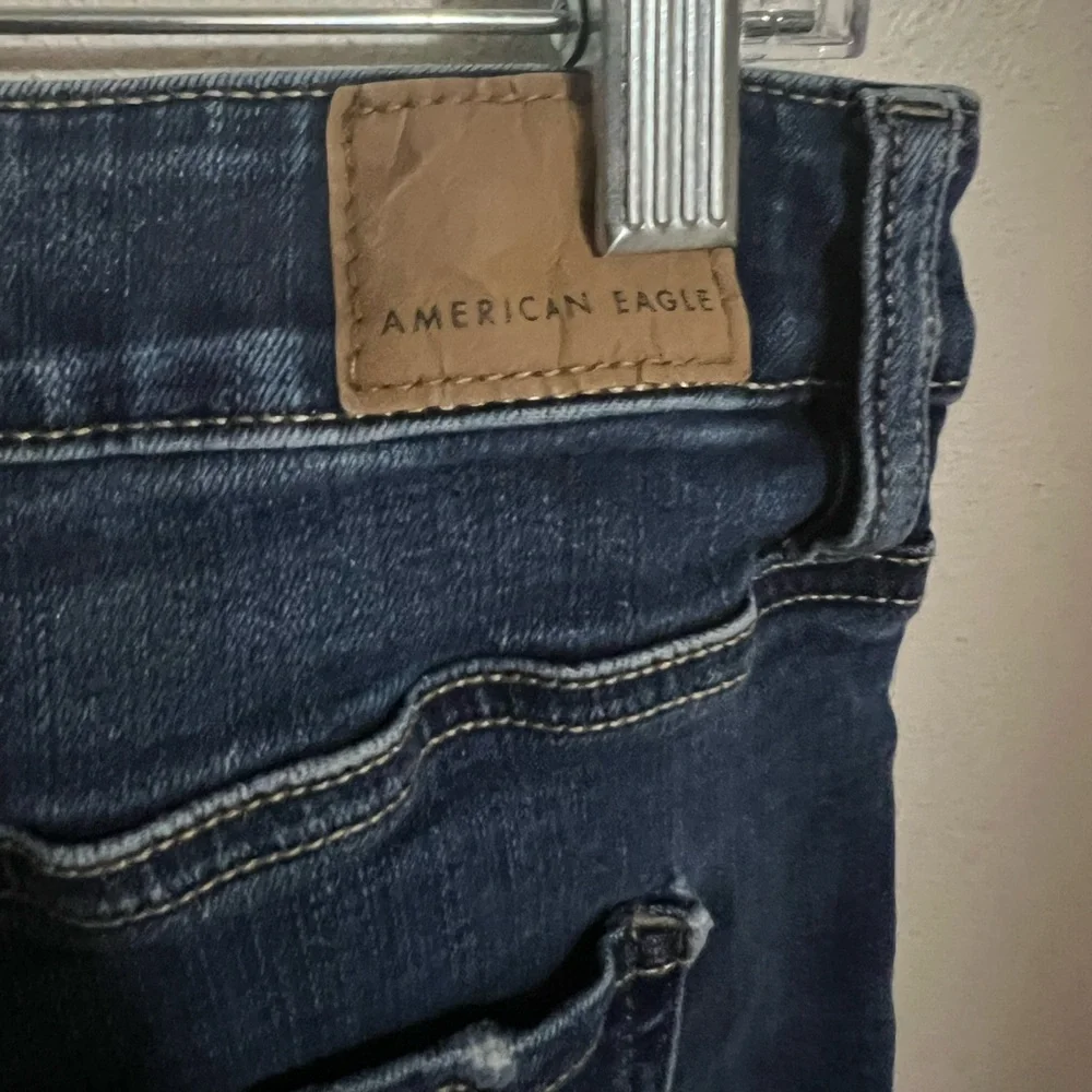 AMERICAN EAGLE Super Stretch Skinny Denim Jeans Dark Wash Women's Size 14 Reg‎